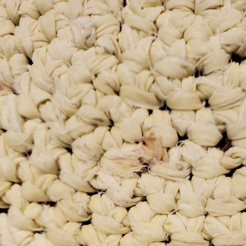 Vintage Handmade Crochet Round Rag Rug - Picture 3 of 3